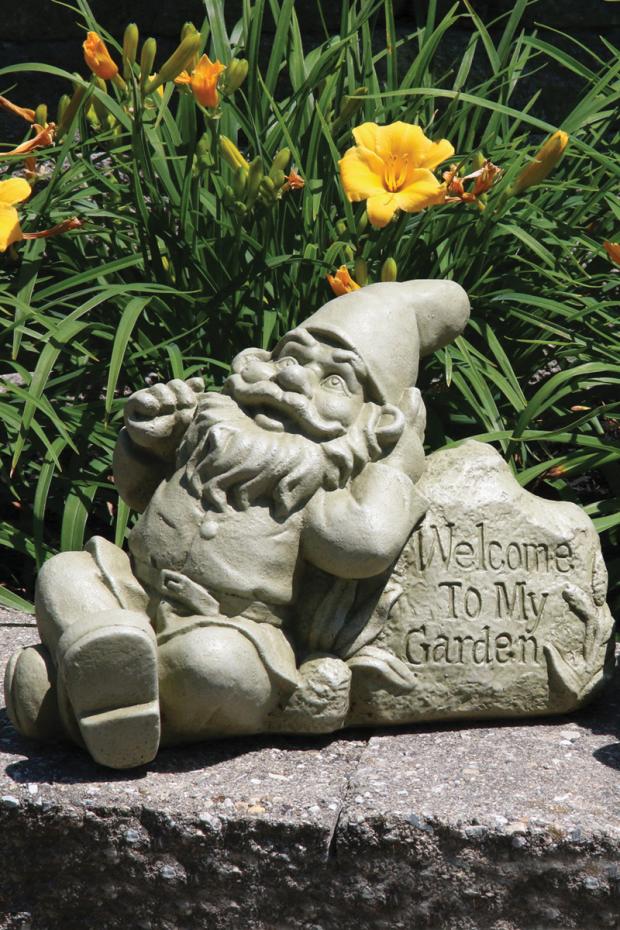 ガーデンノーム花車 LEF02 Lazy Daze Gnome- Welcome To My Garden – Massarelli Lawn Ornaments