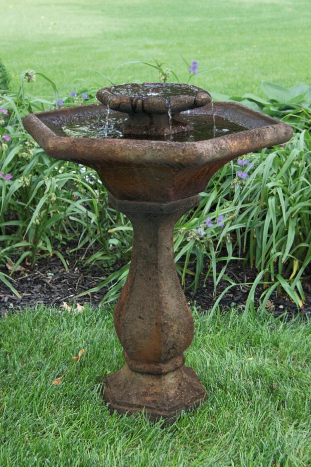 Two Tier Chelsea Glow Hexagon Fountain – Massarelli Lawn Ornaments