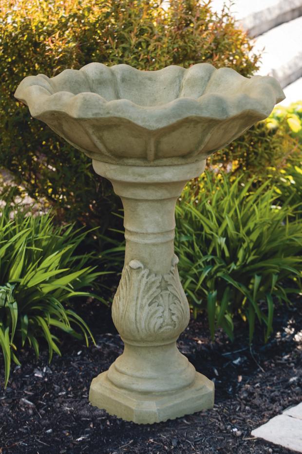 ③ちゅーりっぷ Scroll Tulip Top Bird Bath – Massarelli Lawn Ornaments