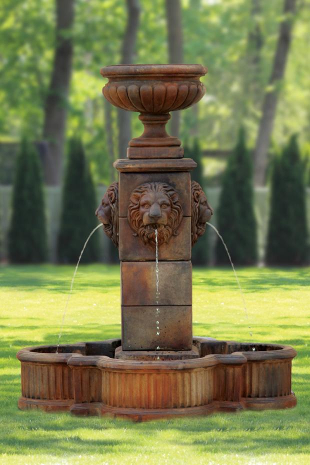 Massarelli's Milano Urn Lion Fountain