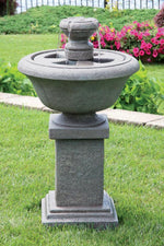 Two Tier Chesire Fountain On Square Pedestal