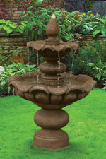 67" Scallop And Globe Two Tier Fountain