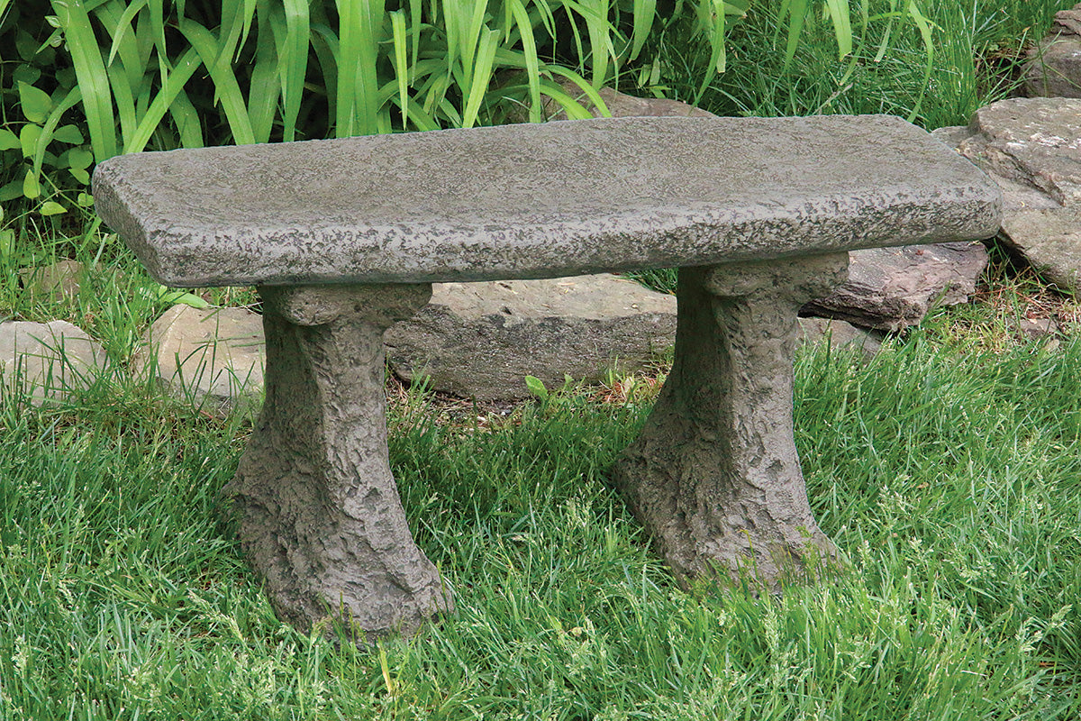 Petite Rustic Concrete Garden Bench - Thumbnail 2