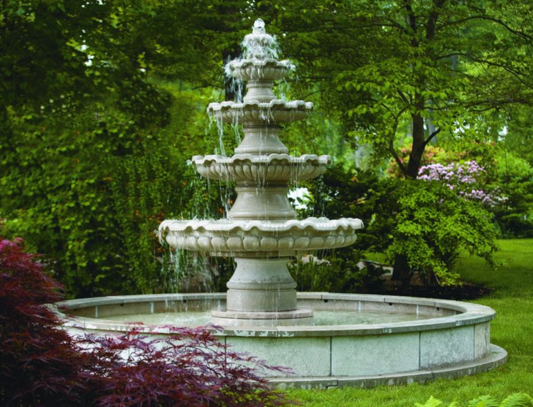 Renault Extra Large Four Tier Fountain On 12' Modular Pool – Massarelli ...