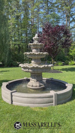 
      Three Tier Scallop Fountain on 8' Fiberglass Pool
      
